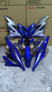 Cover set Y15 zr V2 Mx king DPBMC Blue Silver  siap Tampal