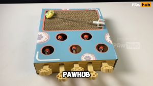 PAWHUB Premium Mainan Kucing Pukul Pukul Tikus Tanah Multifungsi Garukan Kucing / Cat Toys Whack-a-Mole with Cat Scratcher Board