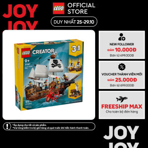 LEGO CREATOR 31387 Đồ Chơi Lắp Ráp Tàu Cướp Biển (1074 chi tiết)