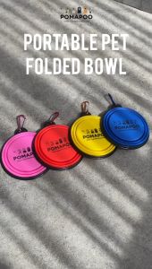 POMAPOO - Portable Pet Folded Bowl / Mangkok Karet Tempat Makan dan Minum Kucing dan Anjing