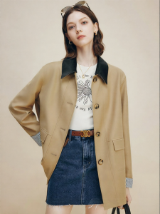 FAMANXUAN | Vintage French Style Petite Womens Trench Coat