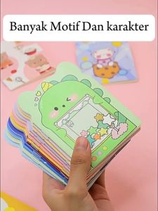 ELBER HL0616 Buku Tulis Mini Lucu Bentuk Telinga / Buku Tulis Mini Notebook / Buku Tulis Memo Kecil Karton / Buku Catatan Cartoon Mini Book Lucu Anak Sekolah Import