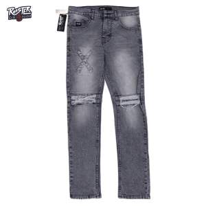 RoosterDenim - Sbk-X Celana Pria Sobek Bikers Ripped Slimfit Streetch Ngaret Meral Robek GakTembus