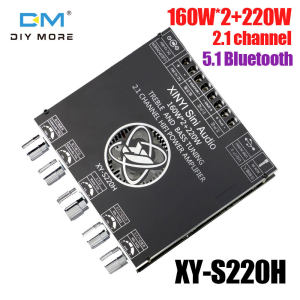 diymore XY-S220H 160WX2+220W Bộ khuếch đại kỹ thuật số Bluetooth 5.1 Bộ khuếch đại kỹ thuật số 2.1 Bộ khuếch đại kỹ thuật số Trang chủ Loa âm nhạc Không có bảng Bluetooth Dc12-38V/10A