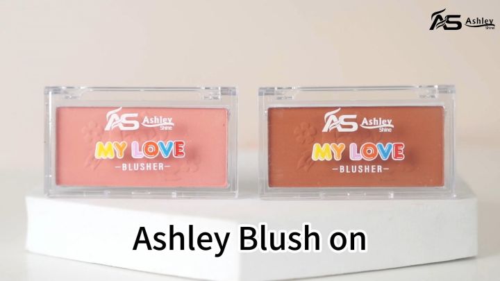 Ashley Shine Light Glow Blusher Blush On Pink Rose Long Lasting Make Up Rich Pigment AS9082
