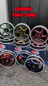 ล้อ Giorno งาน CNC แบบทูโทน รอบนี้มีเข้า 5 สี แดง ชมพู  น้ำเงิน ทอง เขียว ขอบ12นิ้ว งานCNC ล้อพร้อมบูทและลูกปืน สีสดทนทาน งานสวยตรงรุ่น