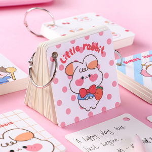 4 Xấp Flash card giấy note ghi chú học từ vựng tiếng anh hàn nhật có móc treo mẫu ngẫu nhiên
