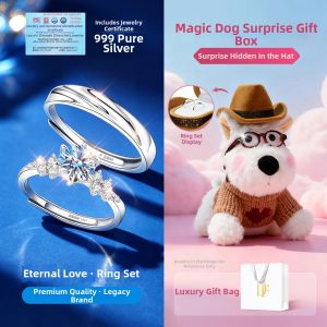 East Beauty | Couple Engagement Ring Silver Material