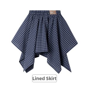 MUCMUKN | Irregular Plaid Bubble Cotton Skirted Pants Girls