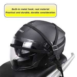 Talao Motorcycle Strength Retractable Helmet Luggage Safety String Anti-Drop Elastic Adjustable Rope Strap with 2 Hooks