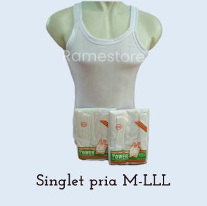 DAPAT 12 PCS SINGLET PRIA  POWER pakaian dalam cowok daleman Power Kaos Dalam Pria singlet pria kaos kutang adem katun