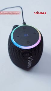 VIVAN VS15 Wireless Bluetooth 5.3 Speaker Bass+ Surround Sound 360° Waterproof IPX7 Hi-Fi RGB Light