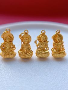 Ancient Silver Gilding Engraved Accessories Pendant