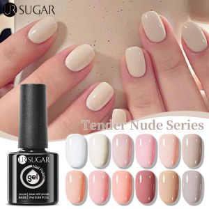 UR SUGAR 7ml Tender Nude Color Gel Nail Art Polish Colorful Sequins Gel Soak Off UV LED Gel Nail Art DIY Design Vernis Semi Permanent