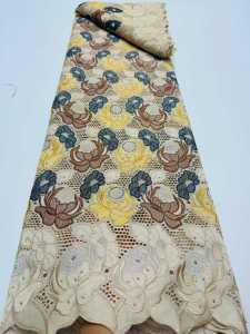 Nigerian Cotton Voile Lace Fabric With Stones 2026 African Swiss Voile Lace Fabric For Sewing Women Wedding Party Dress