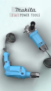 Makita 2 in 1 850W Grinder And Drill Set Drill Power Tool Original New Multi Function Power Tools Box With Non Slip Soft Grip