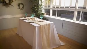 1pc Boho Style Cheesecloth Table Runner - Long Gauze Sheer RomanticTable Runner For Weddings And Scene Decor Home Decor