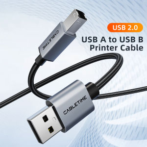 Cabletimes | CABLETIME  5Gbps High Speed USB 2.0 Cable Type B Male to a Male Printer Extension USB Printer Cable for Canon HP Dell Samsung