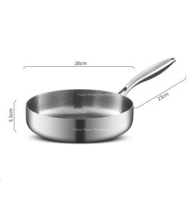Chảo Chống Dính Titan 20/24/28cm Thép Không Gỉ Bếp Gas Cảm Ứng Tương Thích Chảo Cho Trứng Bít Tết Chảo Nhà Bếp Nồi Nấu Ăn