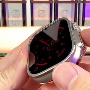 Viền Titanium Alloy Và Miếng Dán Cường Lực Dành Cho Apple Watch Ultra Kai.N TitanGlass màu Đen Cam và Titan