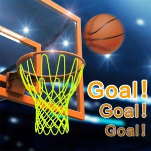 50CM Standard Luminous Basketball Net Green Fluorescent Basketball Net Self Luminous Childrens Basketball Frame Net 1PC