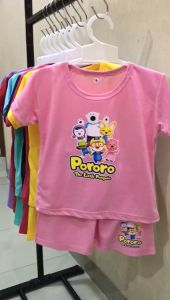 Stelan Kaos Kekinian PORORO Untuk Anak Usia 1-8 Thn