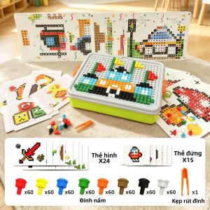 XIAOXIAOQIN | Trò chơi ghép hình giáo dục DIY hạt lớn