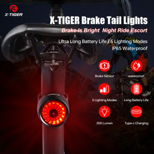 X-TIGER Bicycle Warning Tail Light Vortex-Style Warning Tail Lamps USB Charging Night Warning Light MBT Bike Accessories