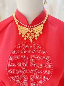 Dây chuyền cưới chuẩn 24.k kèm hộp nhung