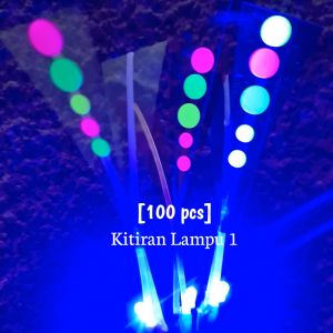 100 PCS MAINAN KITIRAN LAMPU TERBANG 1 LAMPU