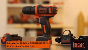 Black and Decker Cordless Drill Driver with Kitbox 10.8V
