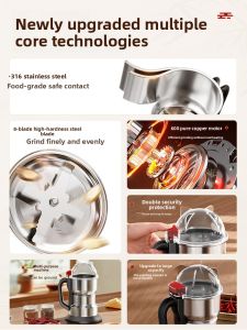「China Plug」DEMING | Grinding Machine for Home Use - Fine Powder Mill and Herb Crusher