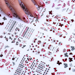 Stiker Kuku Bunga Mawar & Kuku Baru Stiker: Fashion & Tahan Air
