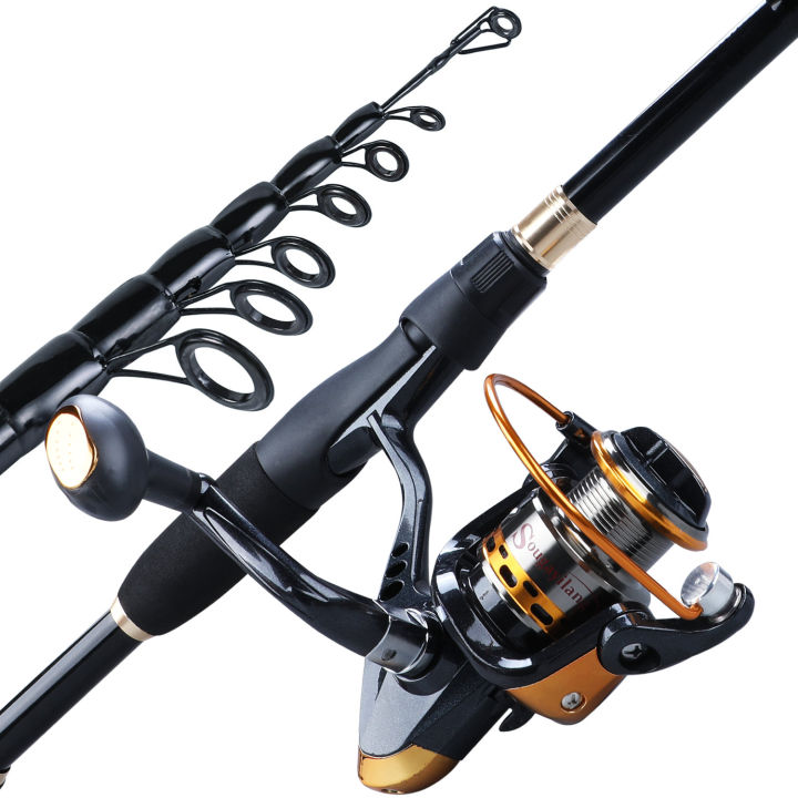 Spinning Fishing Rod Sets Reel Fishing 1.8-2.4m Carbon Fishing Pole 13 ...