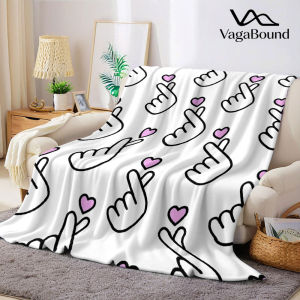 BILIBILI | Pastel Star Texture Flannel Blanket Warm Soft Halloween Christmas Decorative Couch Warm Cozy All-Season Gift