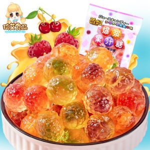 เปรี้ยวสาวสุทธิ Popsicle สีแดงน้ำ Gummy แซนวิชลูกอมขนม Gummy สูง Face อร่อยลูกกวาดผลไม้เด็ก125G