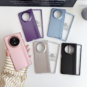 Ultra-Thin Baking Paint Mobile Phone Case for Honor Magic V3 Full Cover Protective Shell Spring Central Axis with Tempered Glass Simple Solid Color Glossy Paint High-End Feel Anti-Fall Mens And Womens Hard Shell