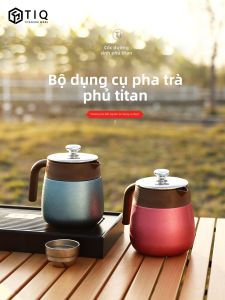 XINLONGTANG | Bình Pha Trà Tiện Lợi Bọc Titan Cao Cấp