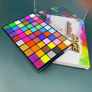 Bộ Vẽ Mặt Và Body 54 Màu Hòa Tan Trong Nước Nghệ Thuật Trang Điểm Nhũ Neon UV Cho Tiệc Halloween Và Giáng Sinh