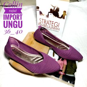 sepatu flat rajut collin impoort