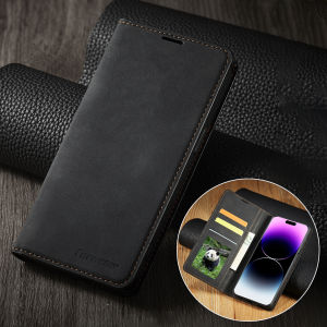Wallet Luxury Skin Friendly Magnetic Flip With Card Slot Stand Photo Frame Leather Case For iPhone 15 15 Plus 15 Pro 15 Pro Max