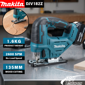 Makita | Makita DJV182Z 340W Brushless Jigsaw 18V Without Battery with Saw Blade Cordless Barrel Handle Portable Carpenter Power Tool