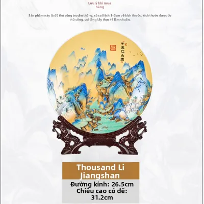 Đĩa Sứ Trưng Bày Phong Cách Trung Quốc Cổ Điển