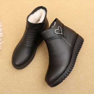 DTNOW Plush Winter Boots: Warm & Waterproof Leather Shoes