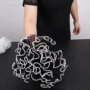【3.6M】Pearl Wave Yarn Edge Flower Wrapping Mesh Yarn Flower Bouquet DIY Romantic Gift Packaging