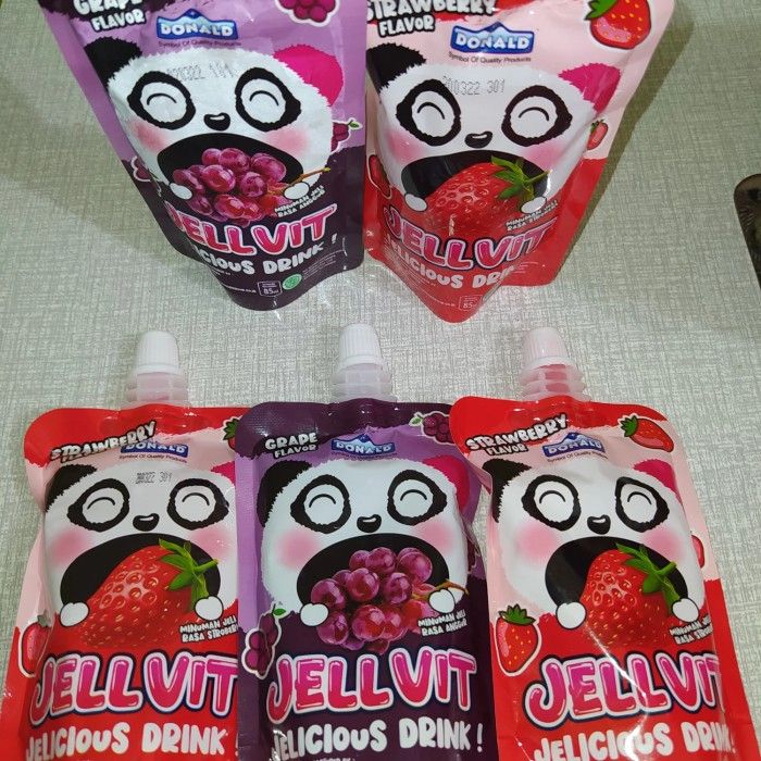 10 Pcs 1 Pack JellVit VIT Jelly Drink Minuman Jelly Rasa Buah jeli
