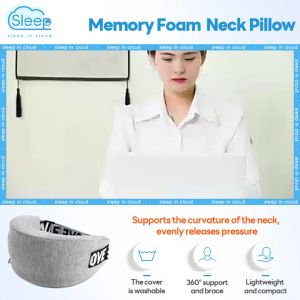 Neck Pillow Double Side Support Ergonomic Airplane Train Car 360 Support Protect Travel Kit Travel Neck Cushion
