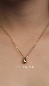 HB Jewelry YVONNE Pendant Necklace for Women Non Tarnish Hypoallergenic Non Fading Elegant Minimalist Everyday Wear Fashion Jewelry Stylish Necklace