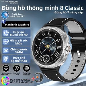 Đồng Hồ Thông Minh Ultra Classic 2025 Dành Cho Nam Màn Hình AMOLED GPS NFC Chống Nước 3ATM Theo Dõi Thể Thao Theo Dõi Sức Khỏe