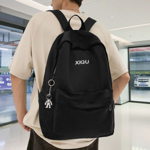 Mens Backpack Simple Harajuku Style Travel Double Shoulder Bag for College And High School Students 2025 New Trend Brand Youth Backpack